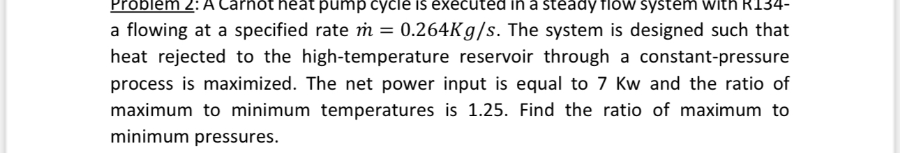 a flowing at a specified rate m = 0 . 2 6 4 K g s