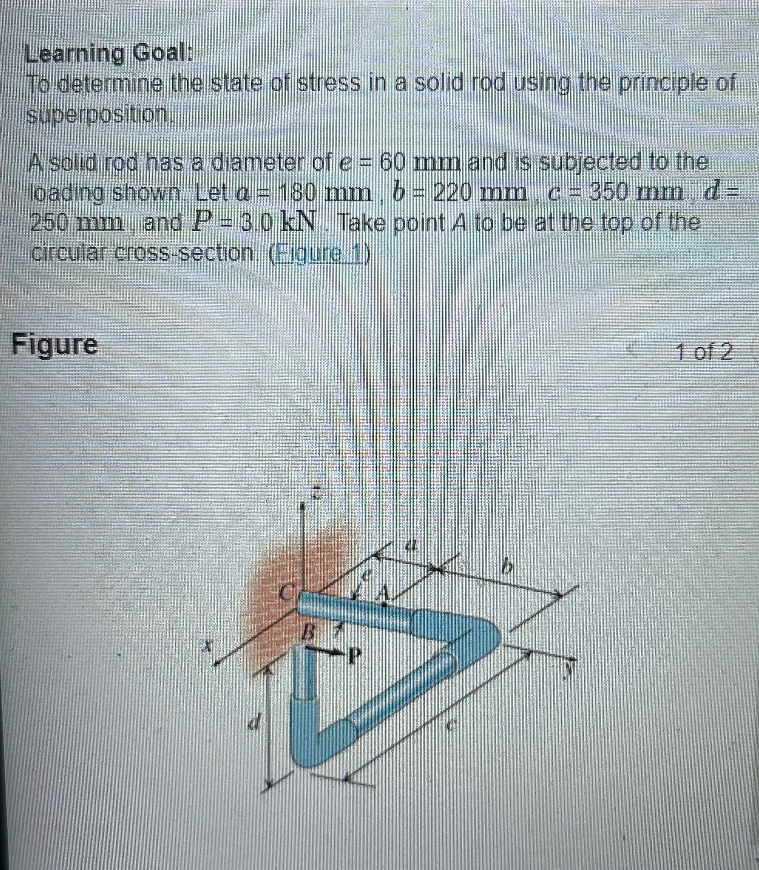 Part A - Moment about the x axis at A As shown (
