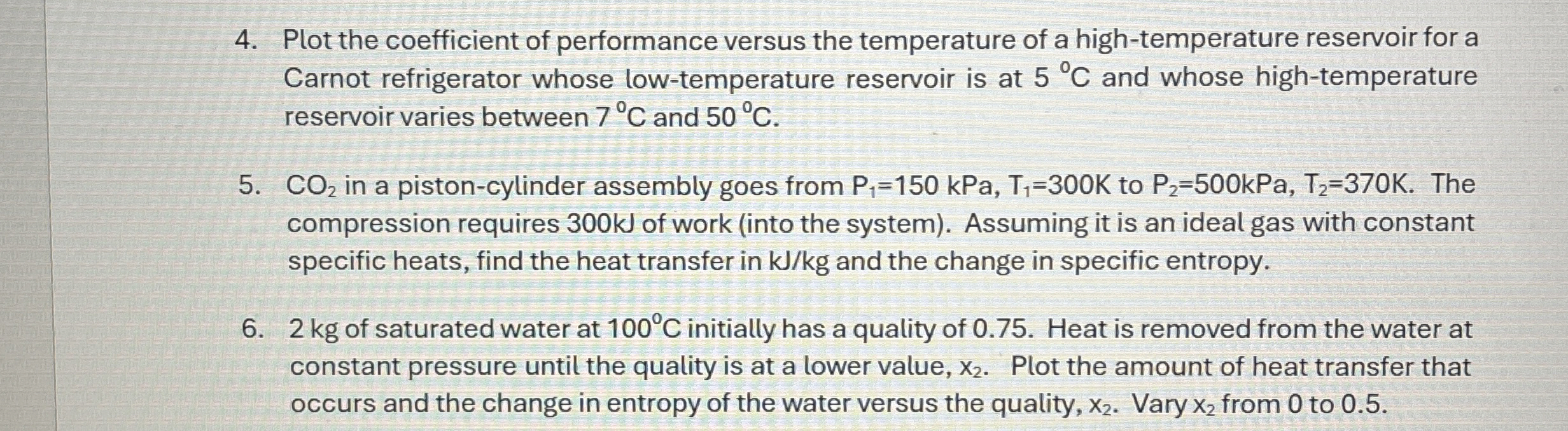 Plot the coefficient of performance versus the