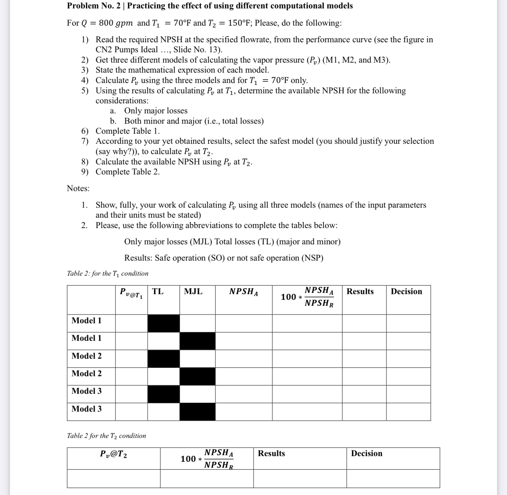 Problem No . 2 | | | Practicing the effect of