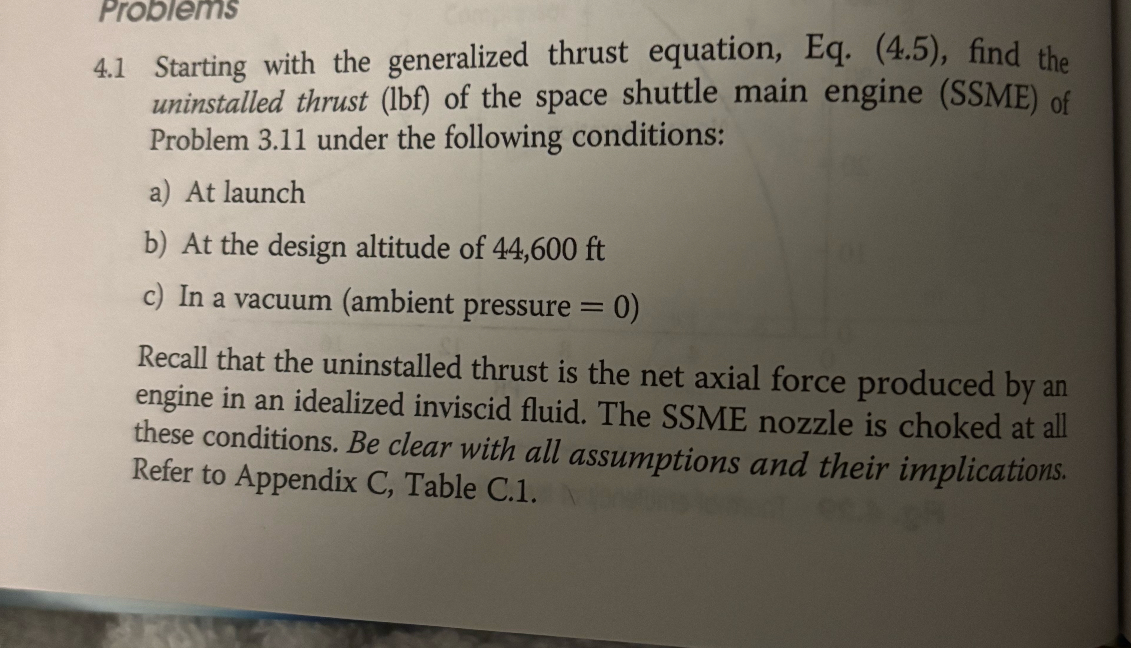 4 . 1 Starting with the generalized thrust
