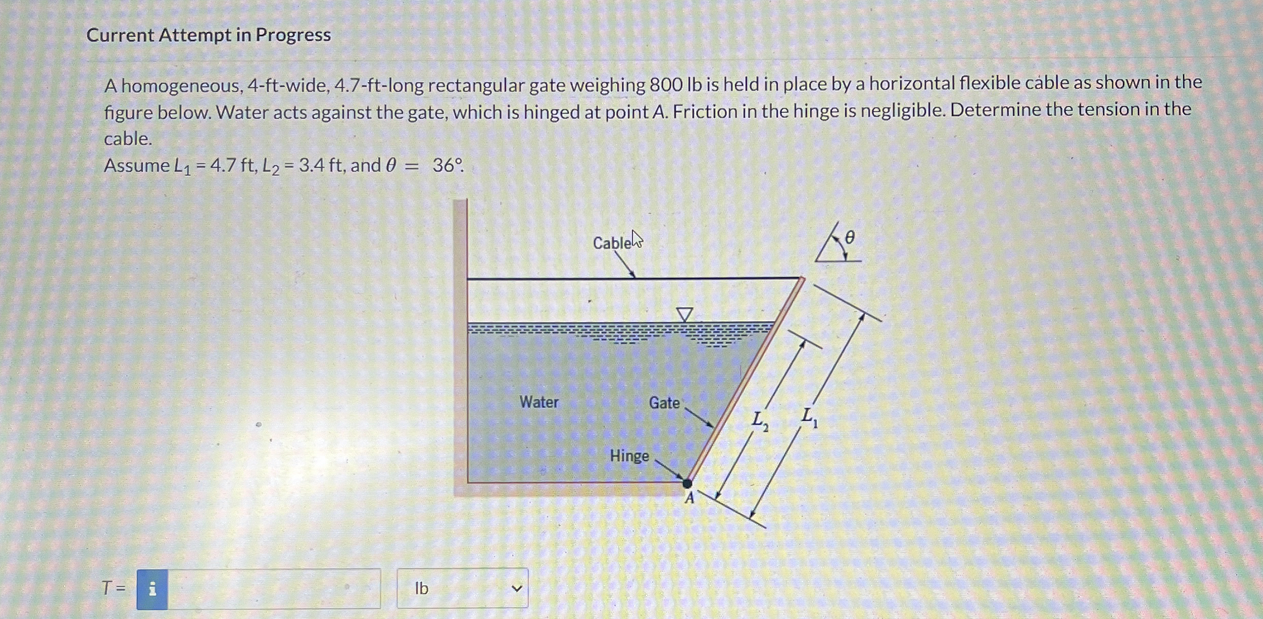 Current Attempt in Progress A homogeneous, 4 - ft