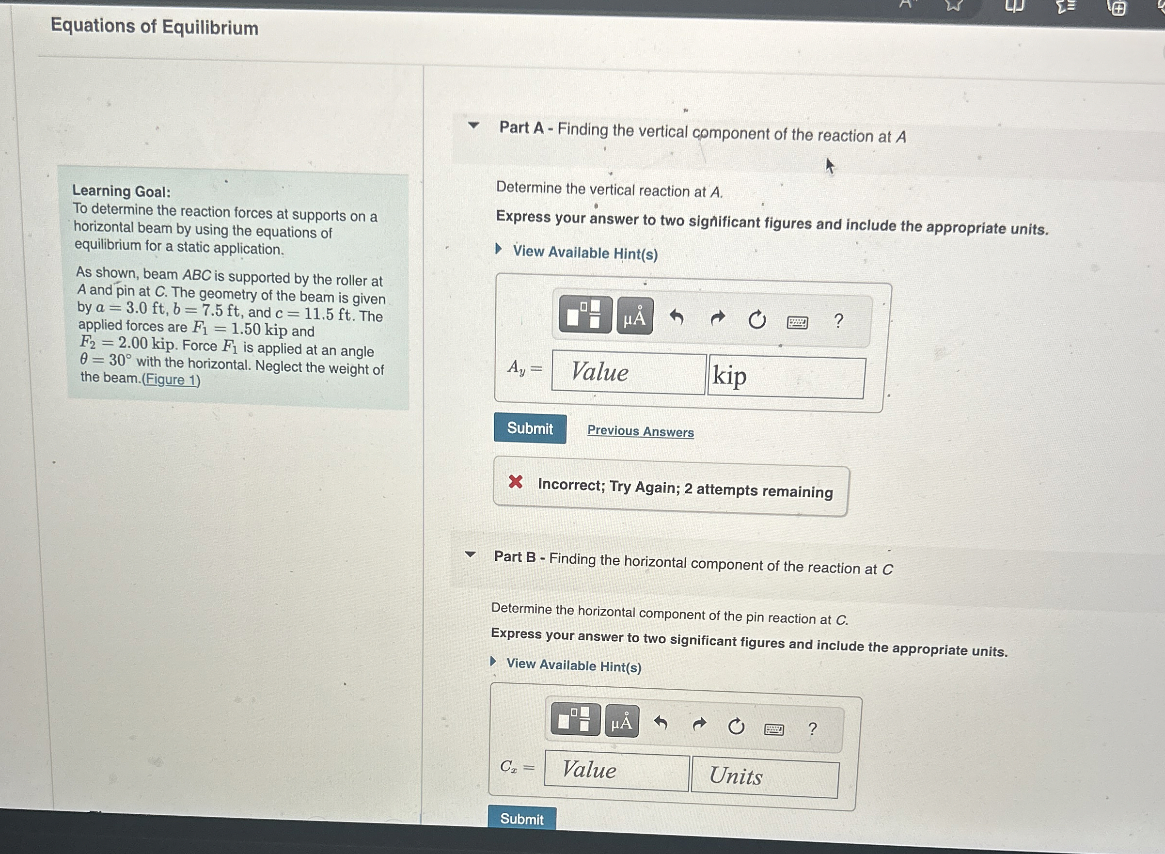 Equations of Equilibrium Learning Goal: To
