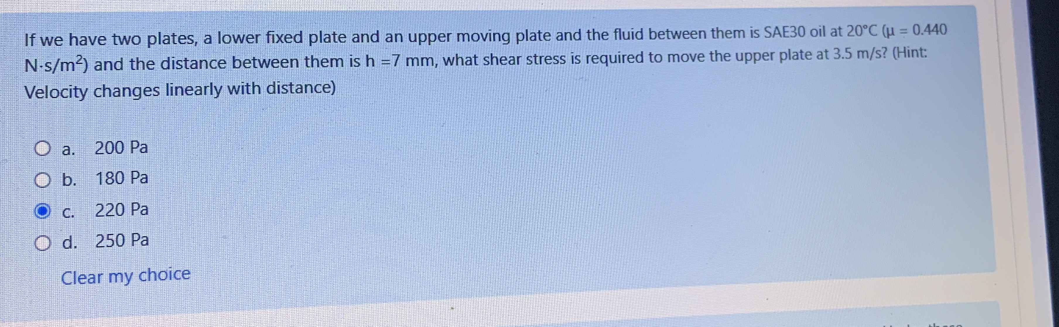 If we have two plates, a lower fixed plate and an