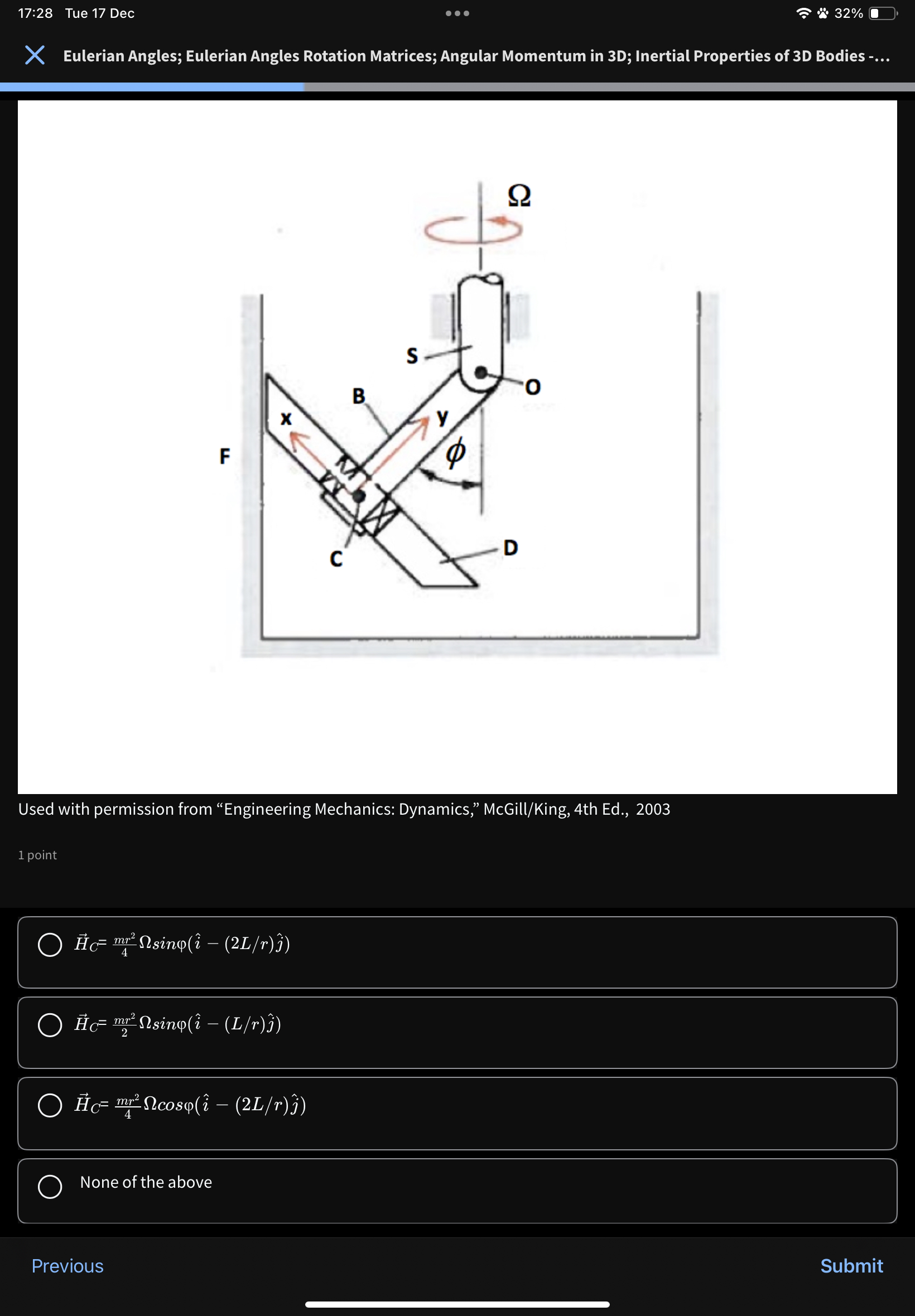 1 7 : 2 8 Tue 1 7 Dec 3 2 % Eulerian Angles;