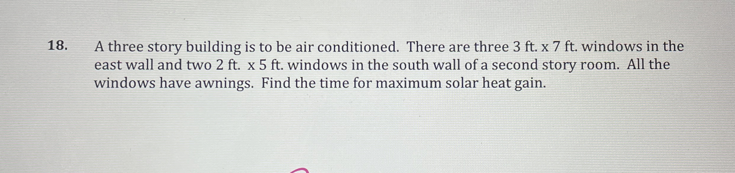 A three story building is to be air conditioned.