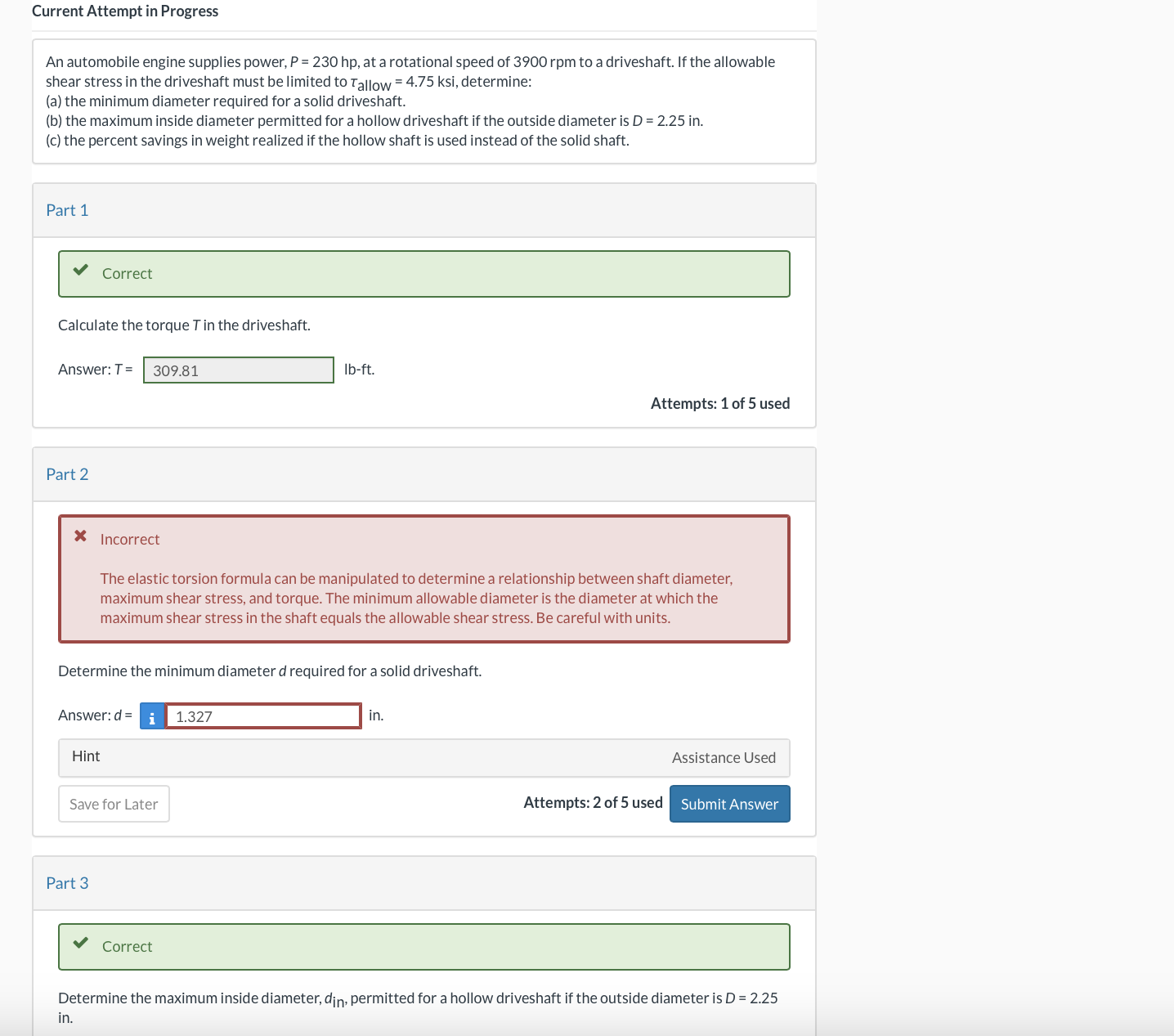 Current Attempt in Progress An automobile engine