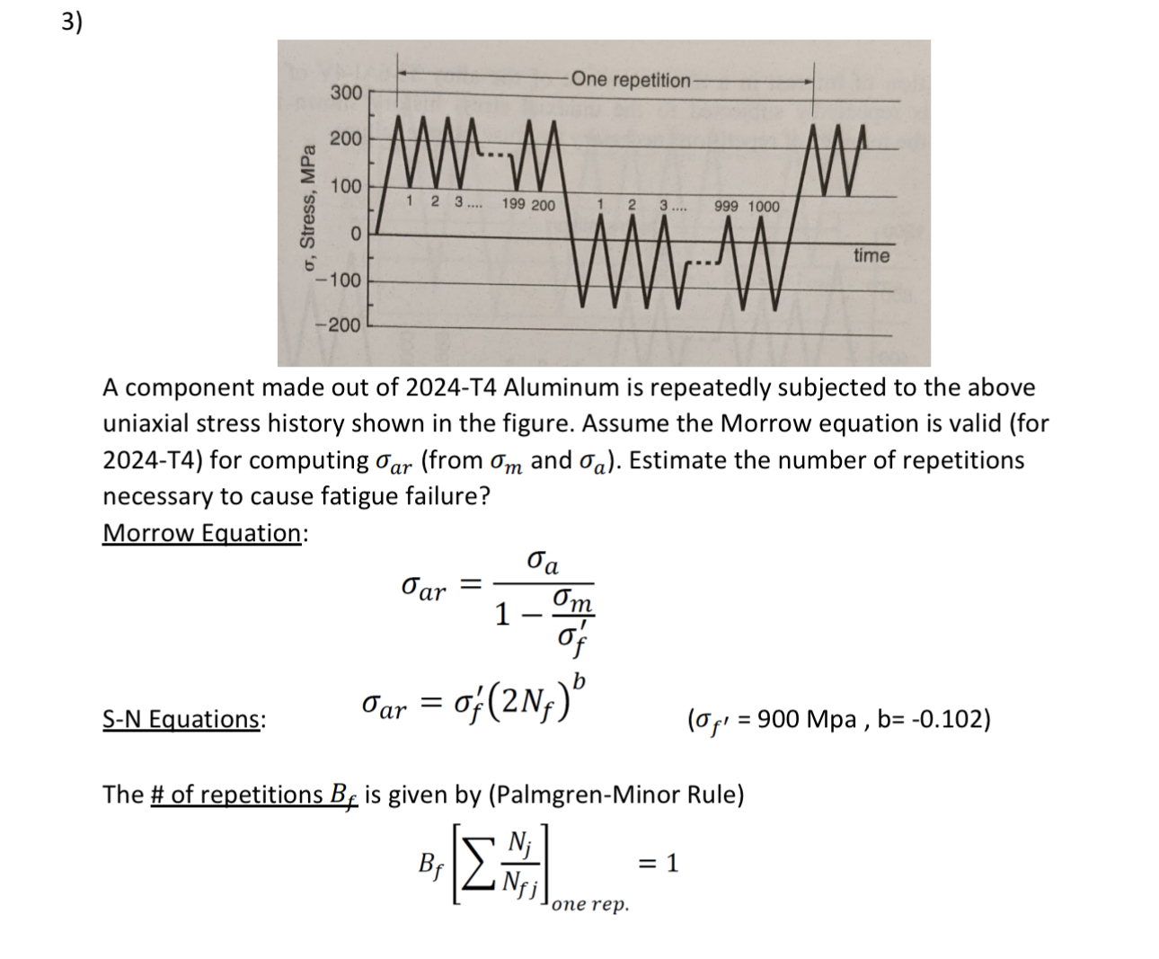 A component made out of 2 0 2 4 - T 4 Aluminum is