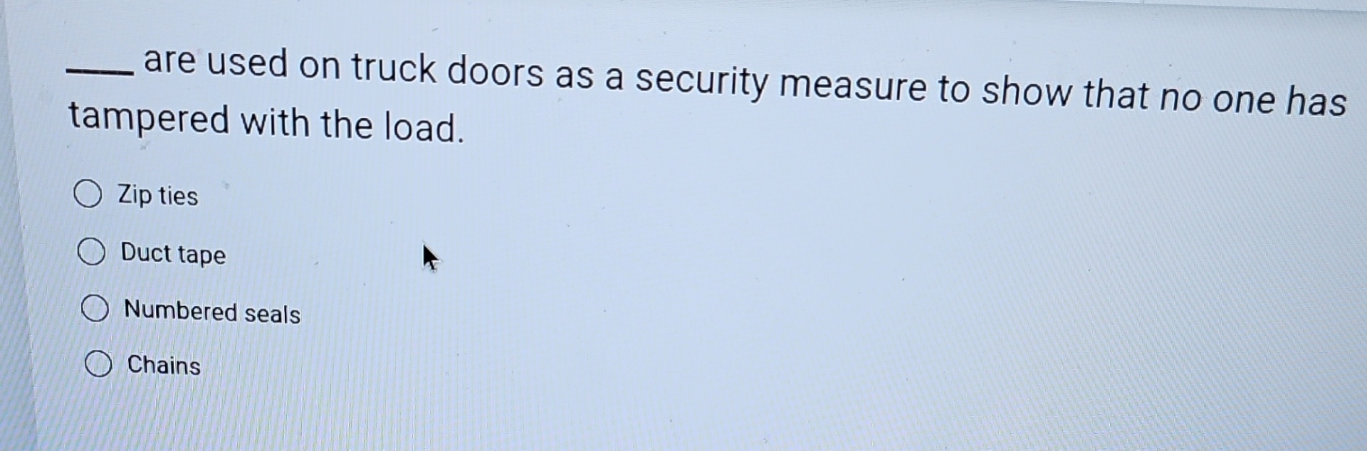 q , are used on truck doors as a security measure