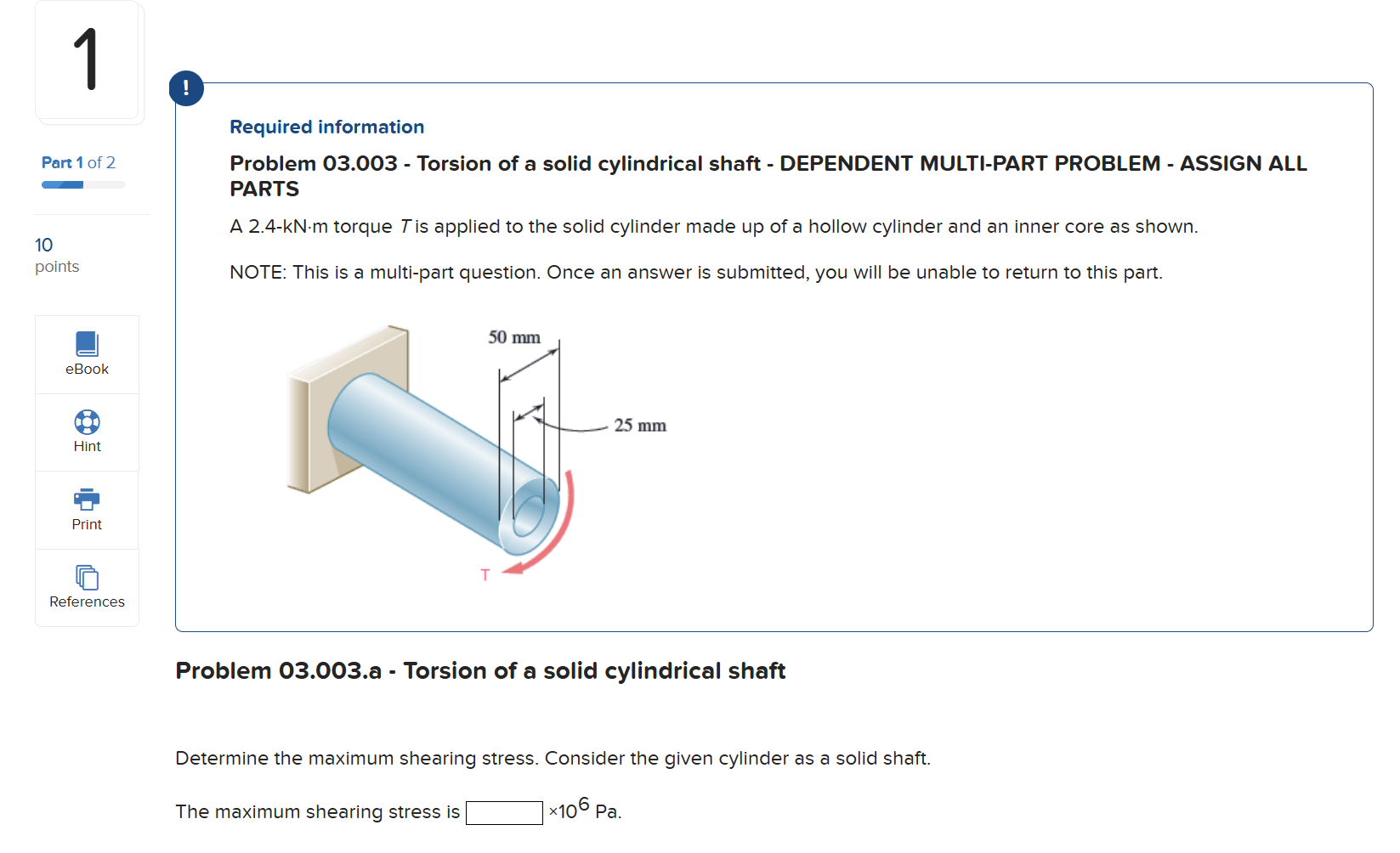 Required information Problem 0 3 . 0 0 3 -