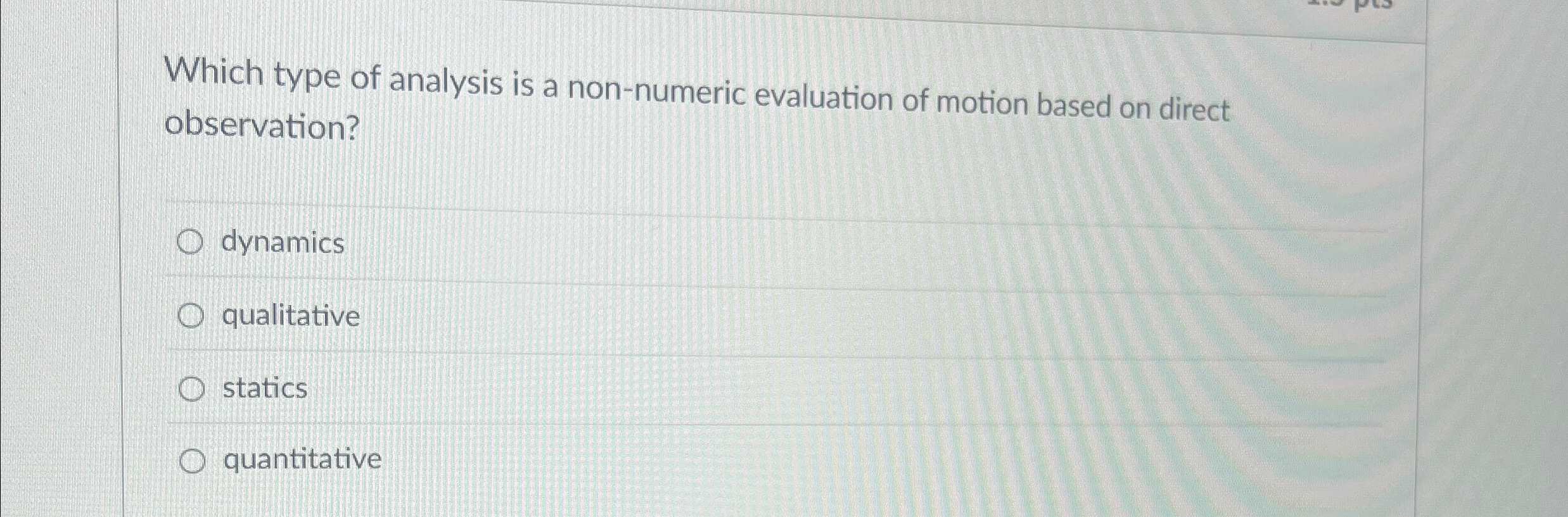 Which type of analysis is a non - numeric