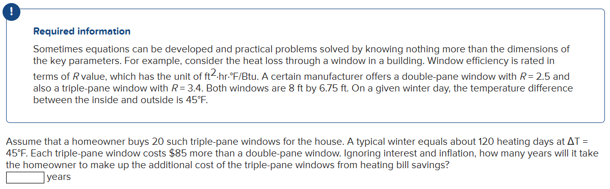 Required information Sometimes equations can be