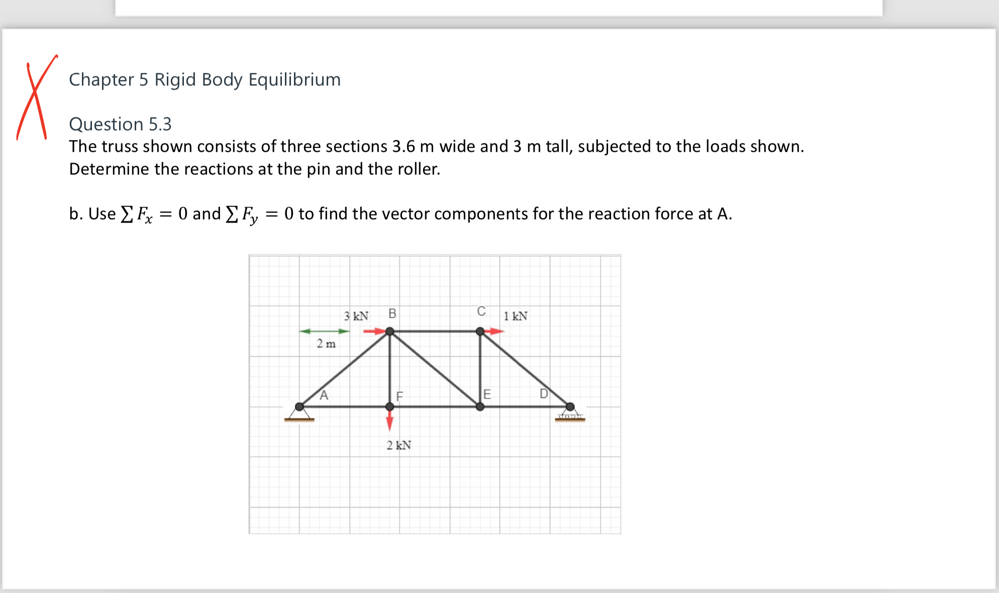 Chapter 5 Rigid Body Equilibrium Question 5 . 3