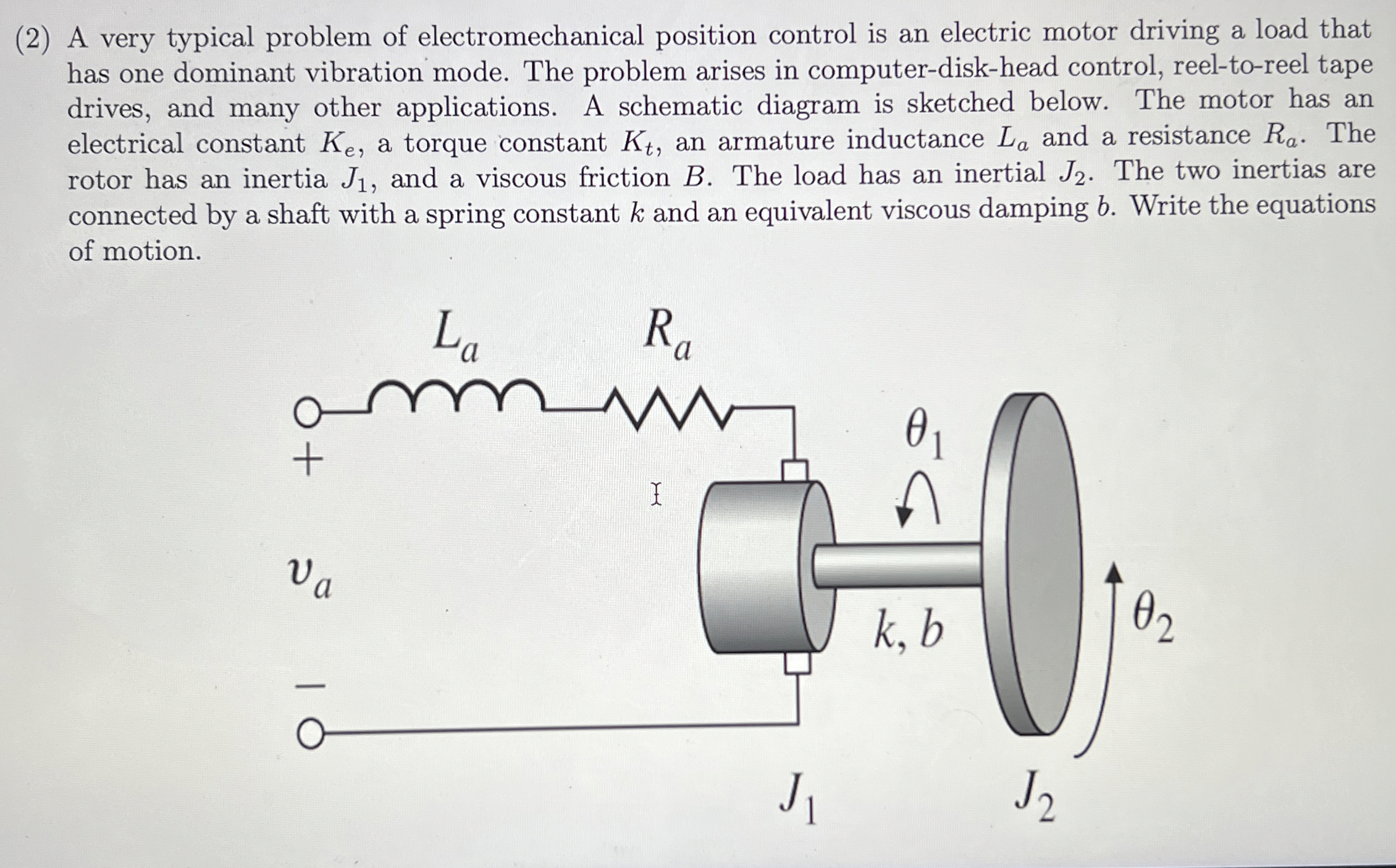 ( 2 ) A very typical problem of electromechanical