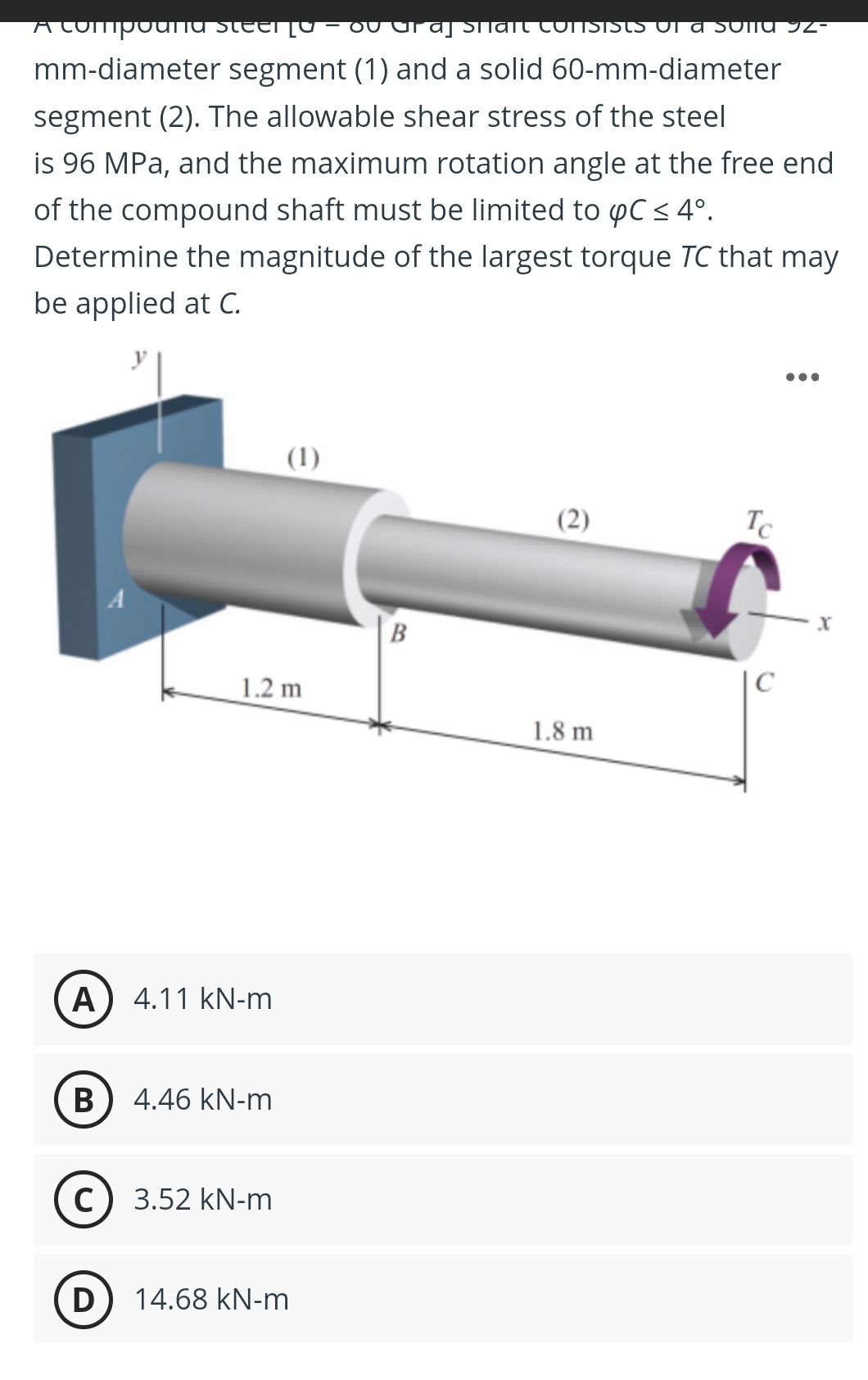 mm - diameter segment ( 1 ) and a solid 6 0 - mm
