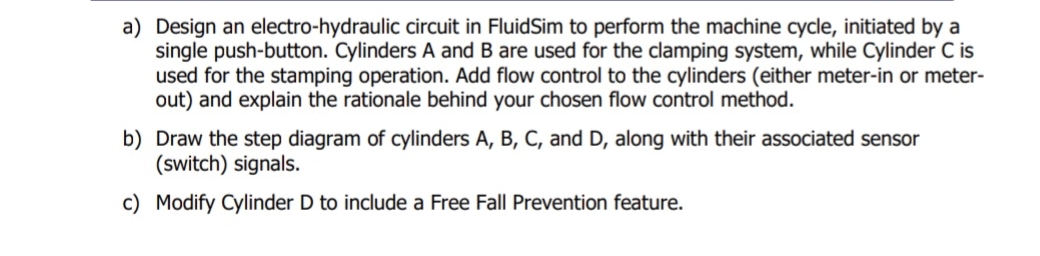 Four Cylinders Systemon C Machine cycle: A + B +
