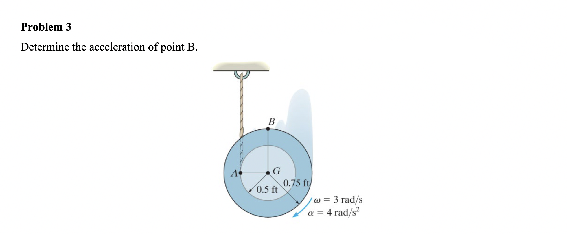 Determine the acceleration of point B .
