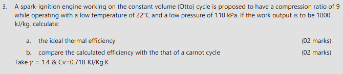 A spark - ignition engine working on the constant
