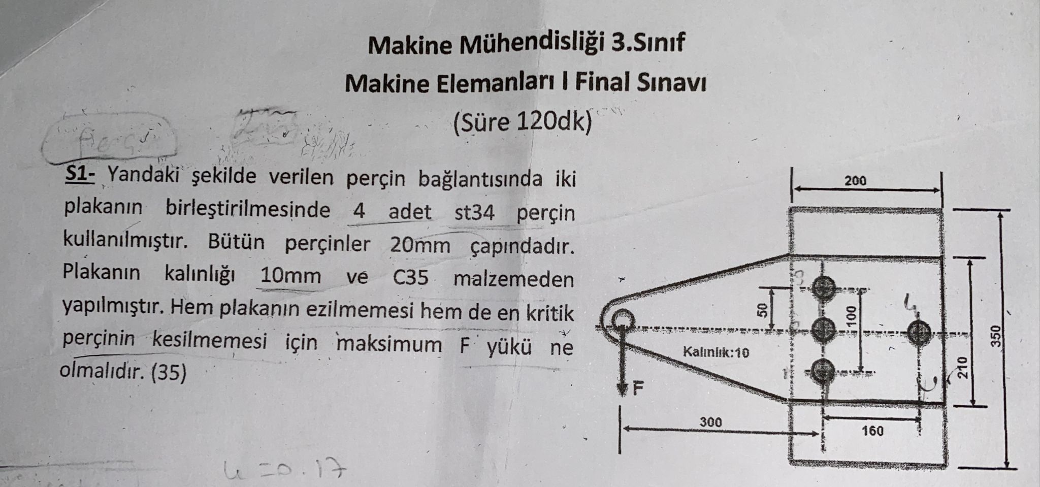 S 1 - Yandaki ekilde verilen per in ba lant s nda