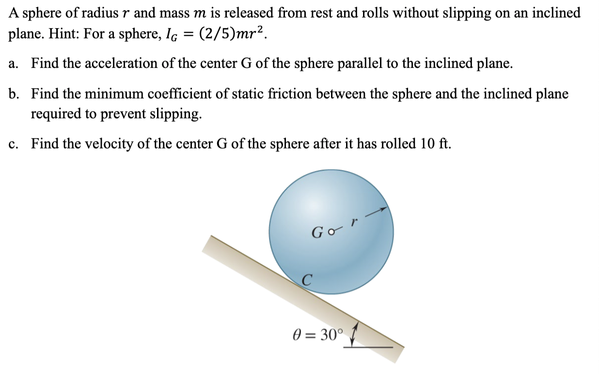 A sphere of radius \ ( r \ ) and mass \ ( m \ )