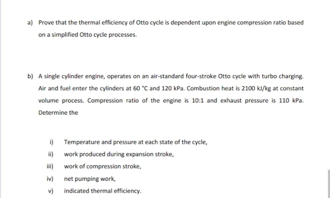 help a ) Prove that the thermal efficiency of