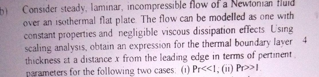 Consider steady, laminar, incompressible flow of