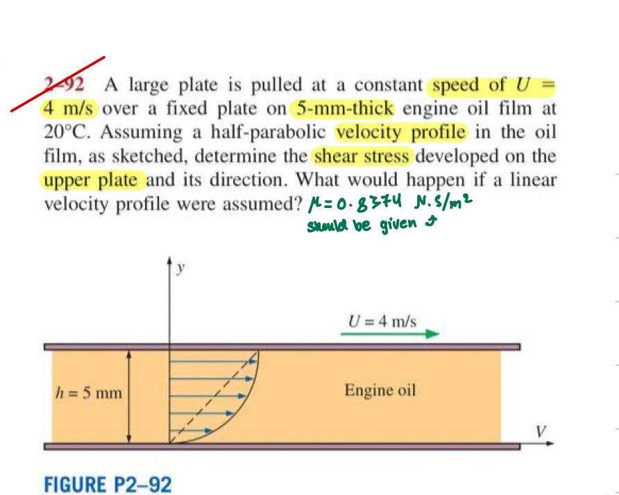 9 2 A large plate is pulled at a constant speed