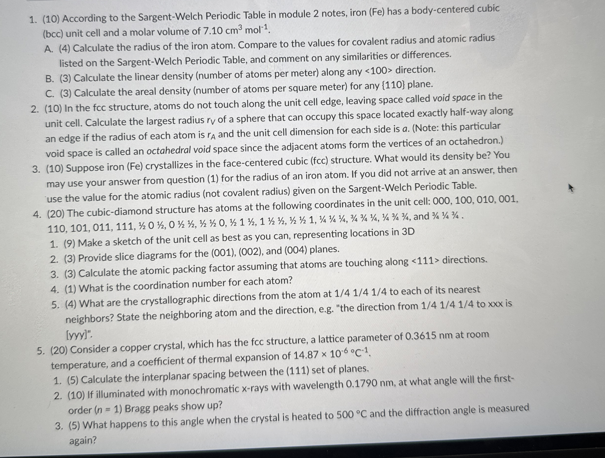 ( 1 0 ) According to the Sargent - Welch Periodic