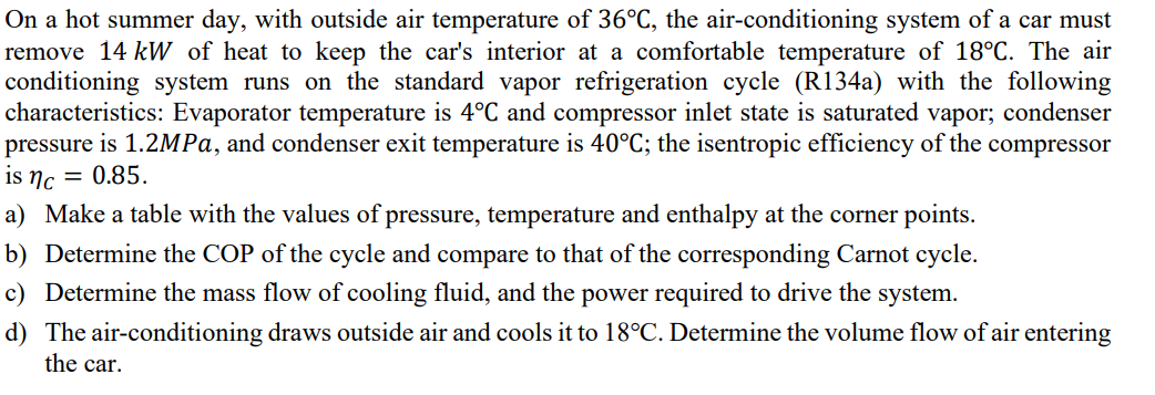 On a hot summer day, with outside air temperature