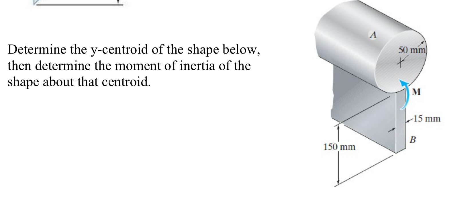 Determine the \ ( y \ ) - centroid of the shape