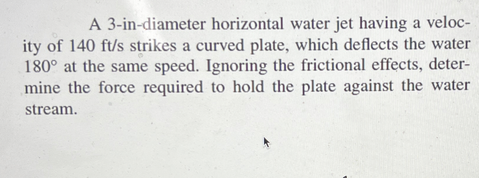 A 3 - in - diameter horizontal water jet having a