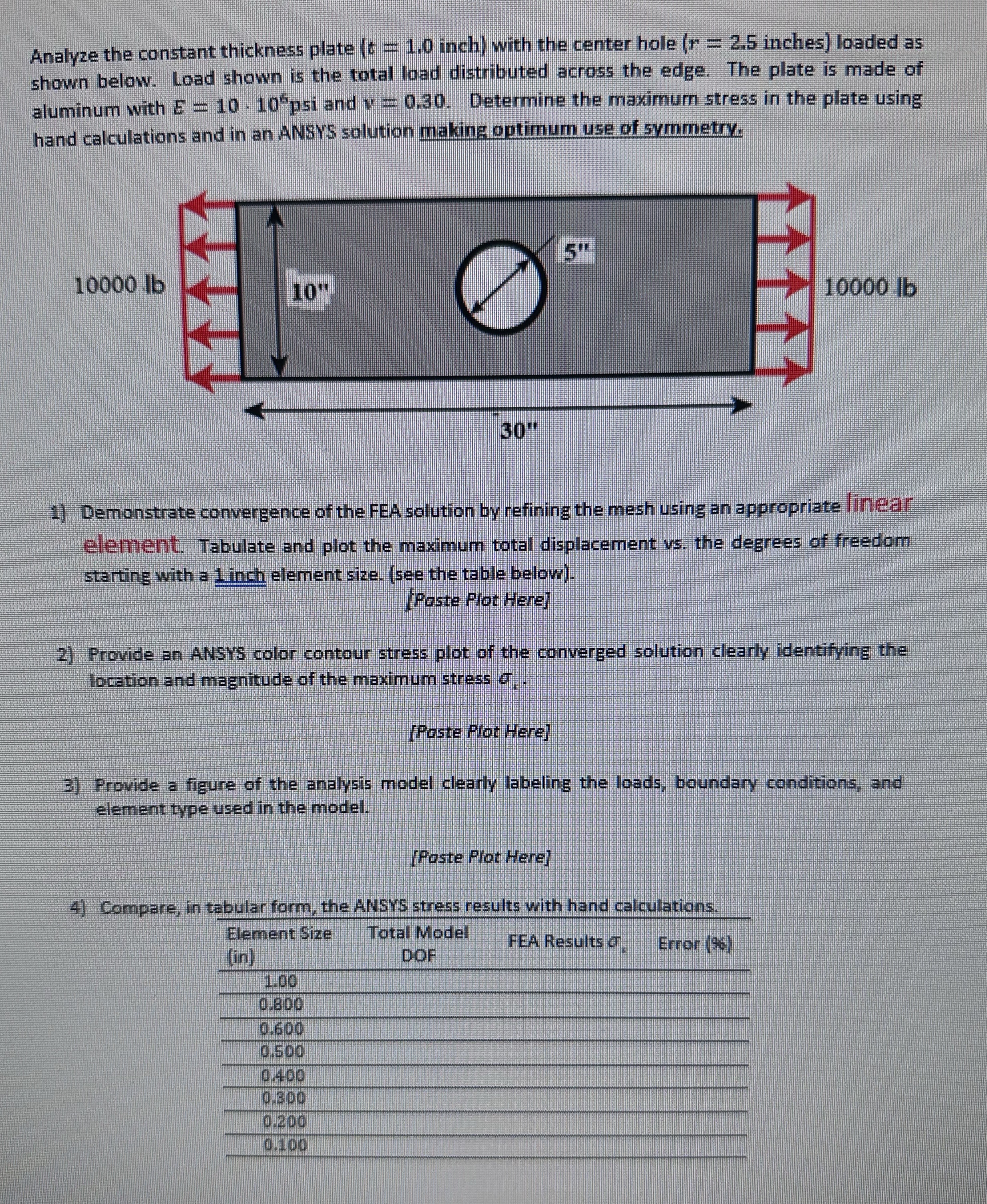 Please solve the following problem using Ansys.