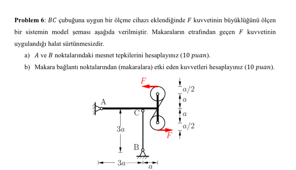 Problem 6 : B C ubu una uygun bir l me cihaz