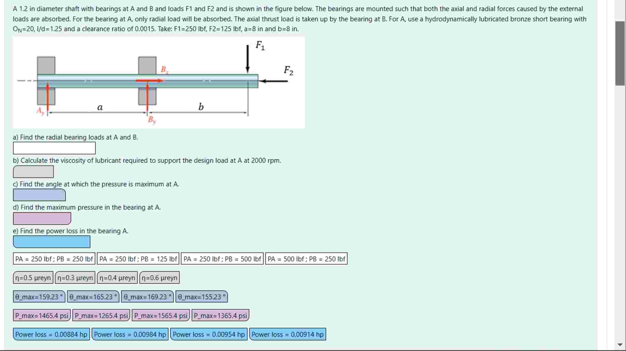 ( use the answers given in the question ( view