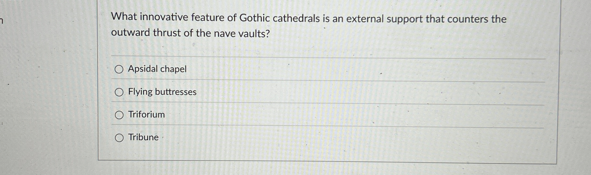 What innovative feature of Gothic cathedrals is