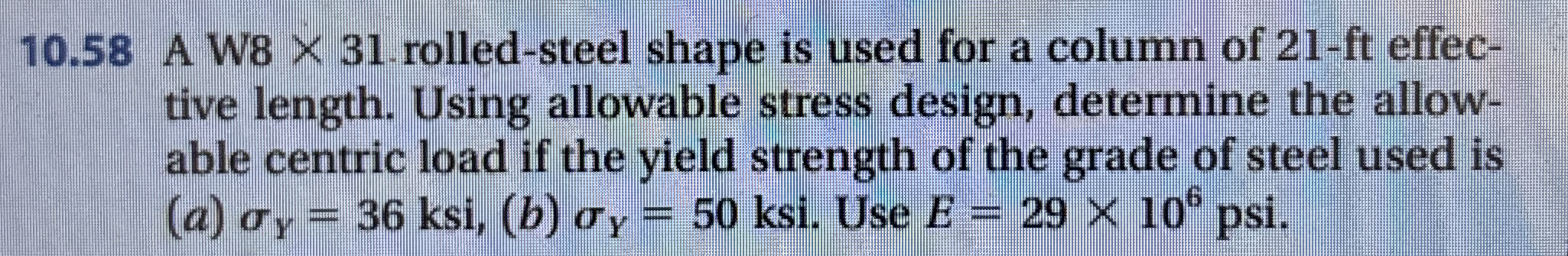 1 0 . 5 8 A W 8 3 1 - rolled - steel shape is