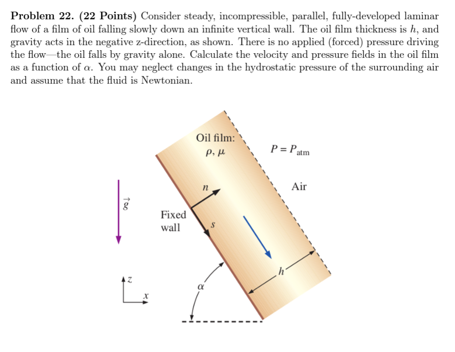 Problem 2 2 . ( 2 2 Points ) Consider steady,