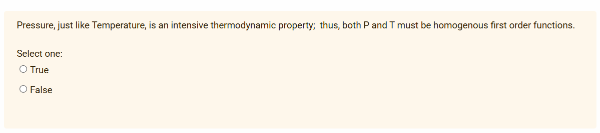 Pressure, just like Temperature, is an intensive