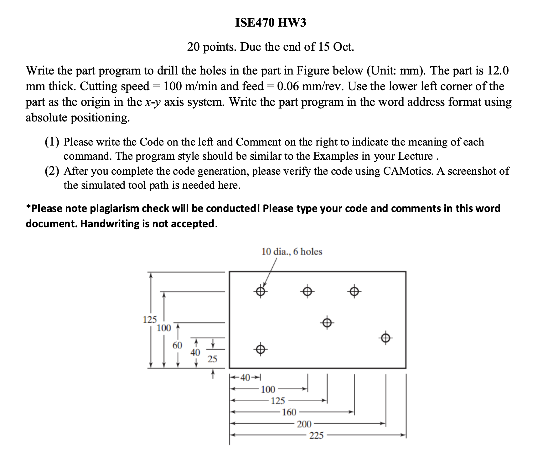 ISE 4 7 0 HW 3 2 0 points. Due the end of 1 5
