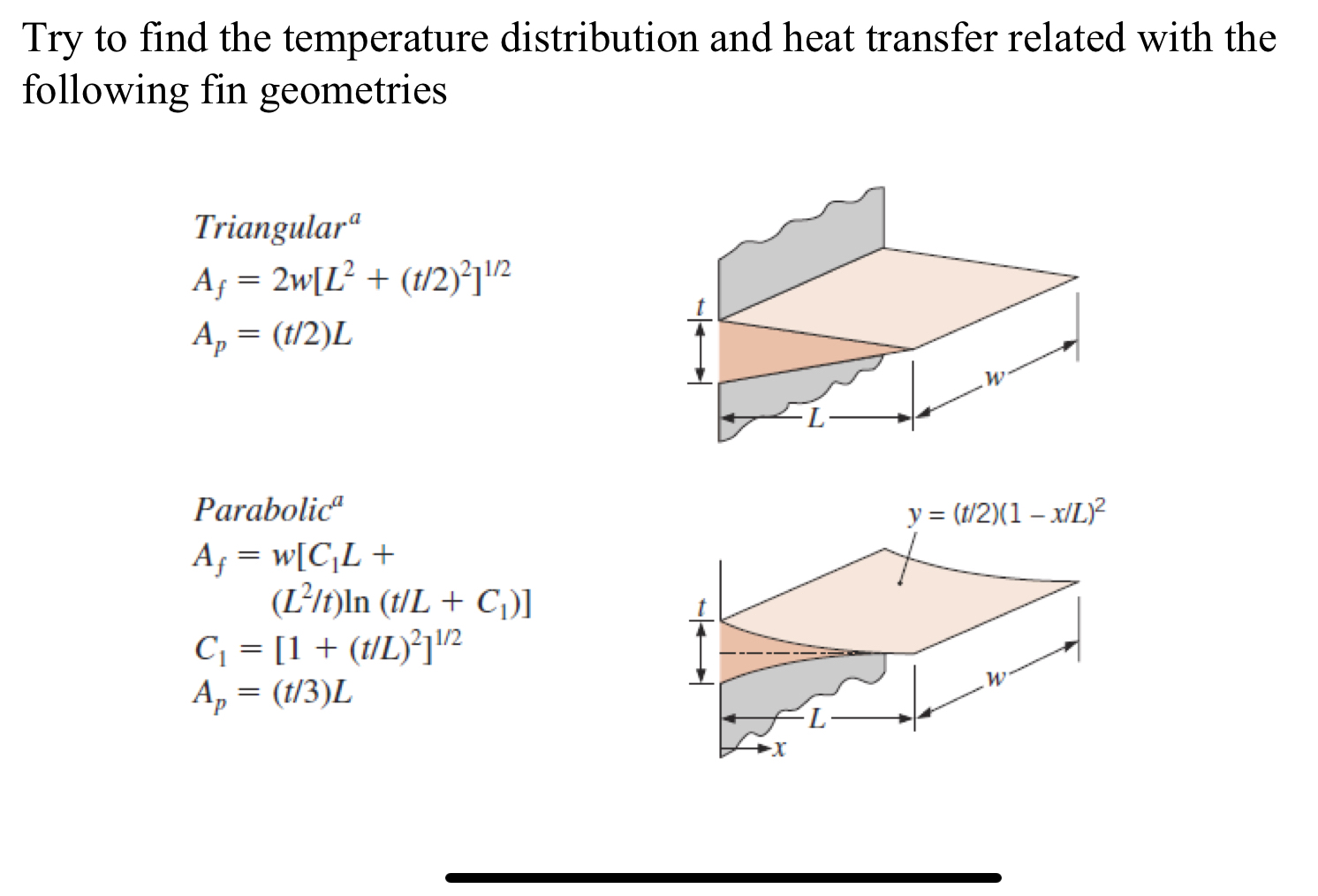 Try to find the temperature distribution and heat