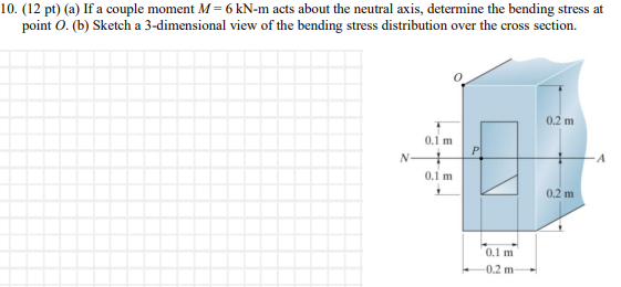 1 0 . ( 1 2 pt ) ( a ) If a couple moment \ ( M =