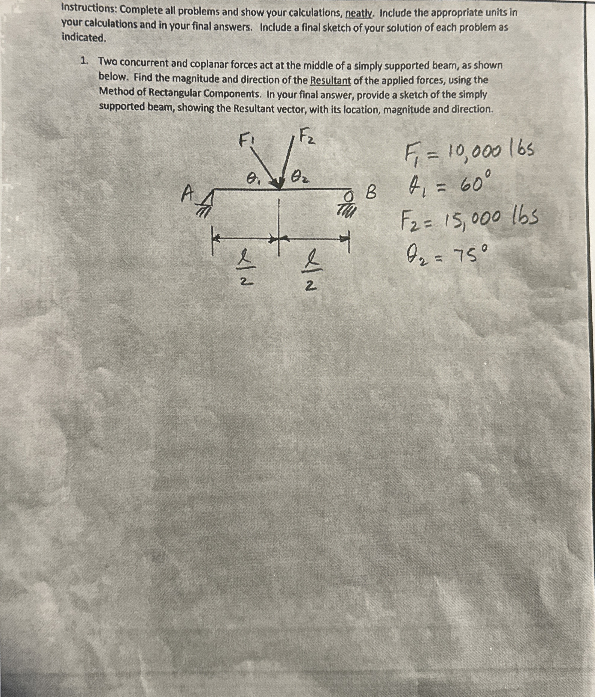 Instructions: Complete all problems and show your