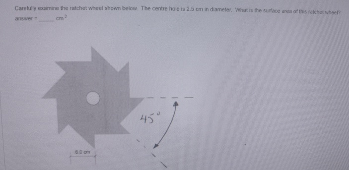 Carefully examine the ratchet wheel shown below.
