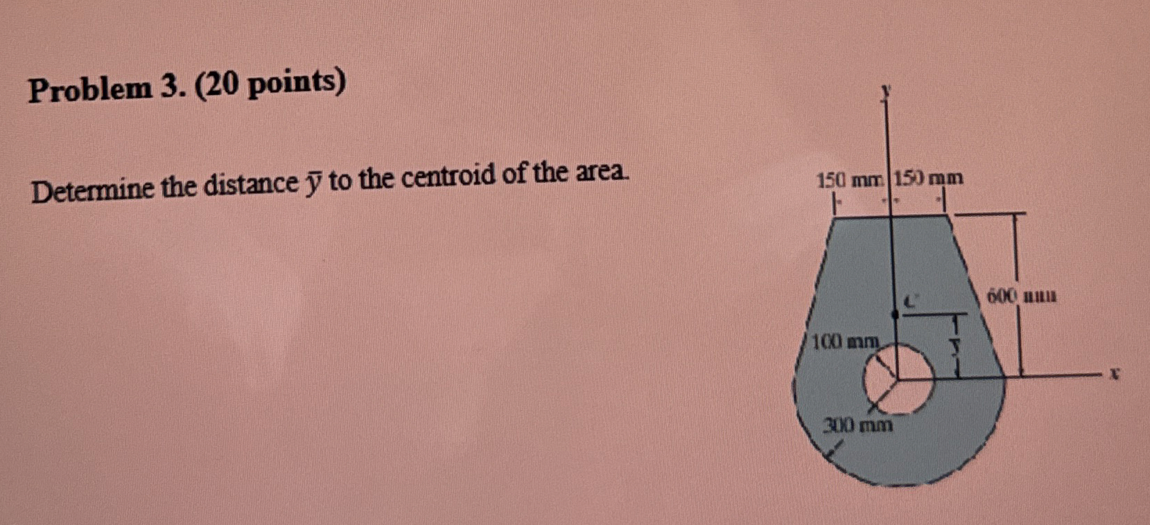 Problem 3 . ( 2 0 points ) Determine the distance