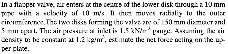 In a flapper valve, air enters at the centre of