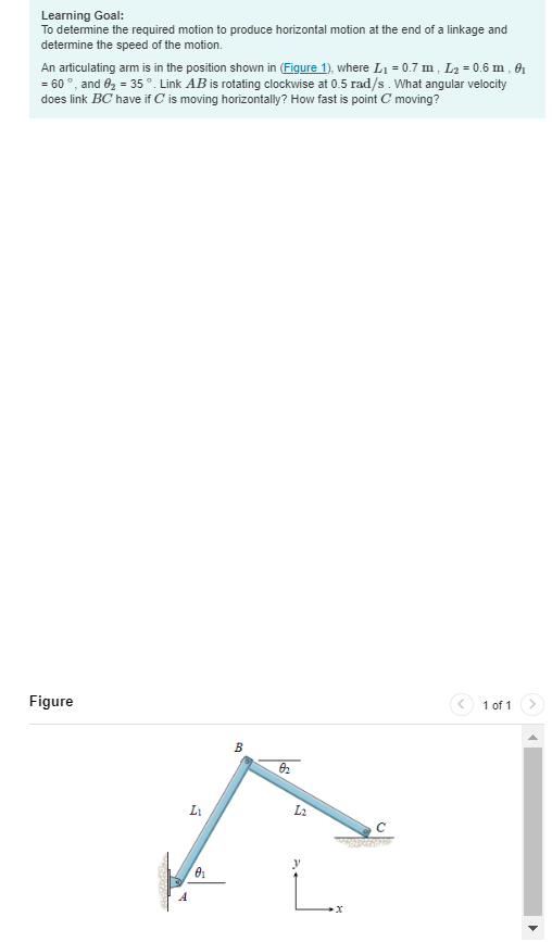 Learning Goal: To determine the required motion