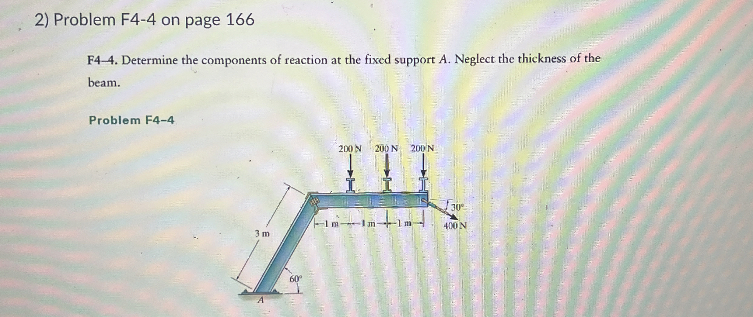 Problem F 4 - 4 on page 1 6 6 F 4 - 4 . Determine