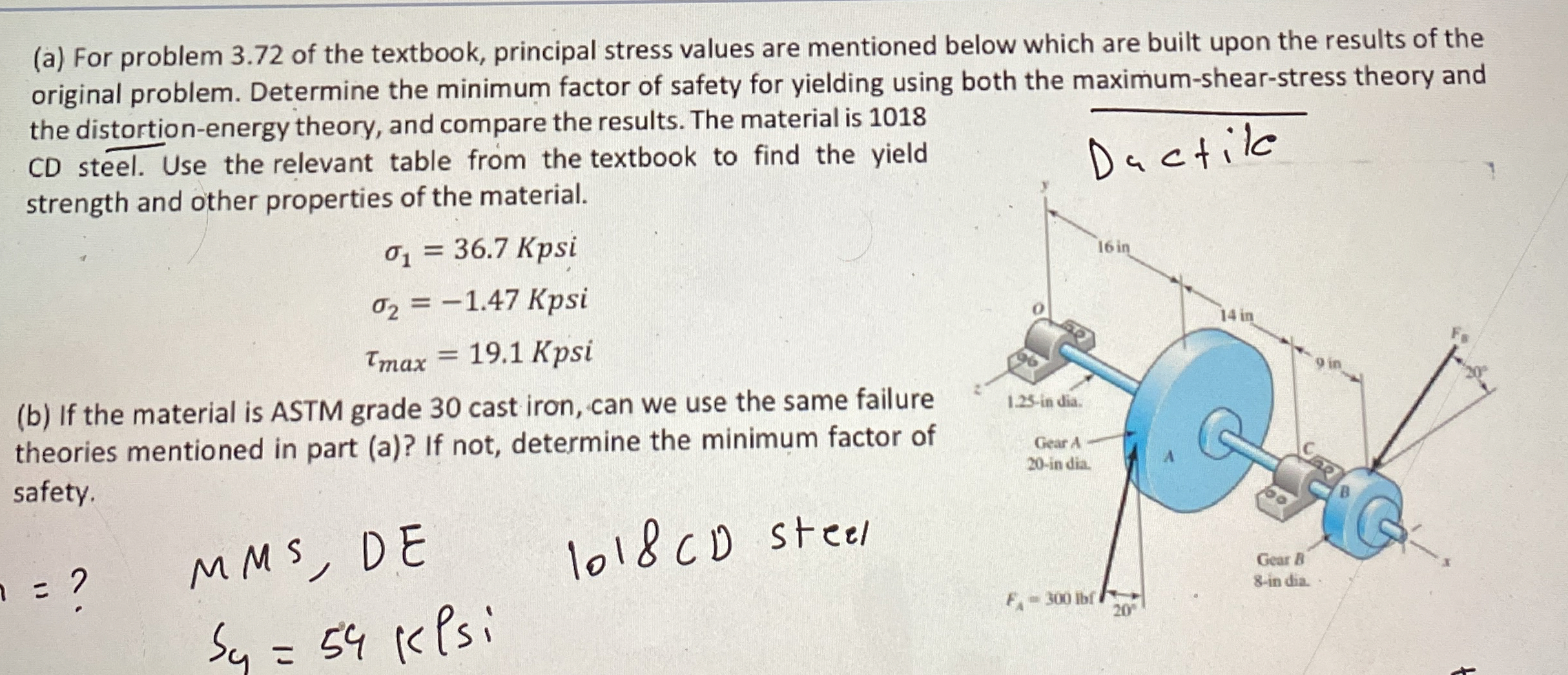 ( a ) For problem 3 . 7 2 of the textbook,