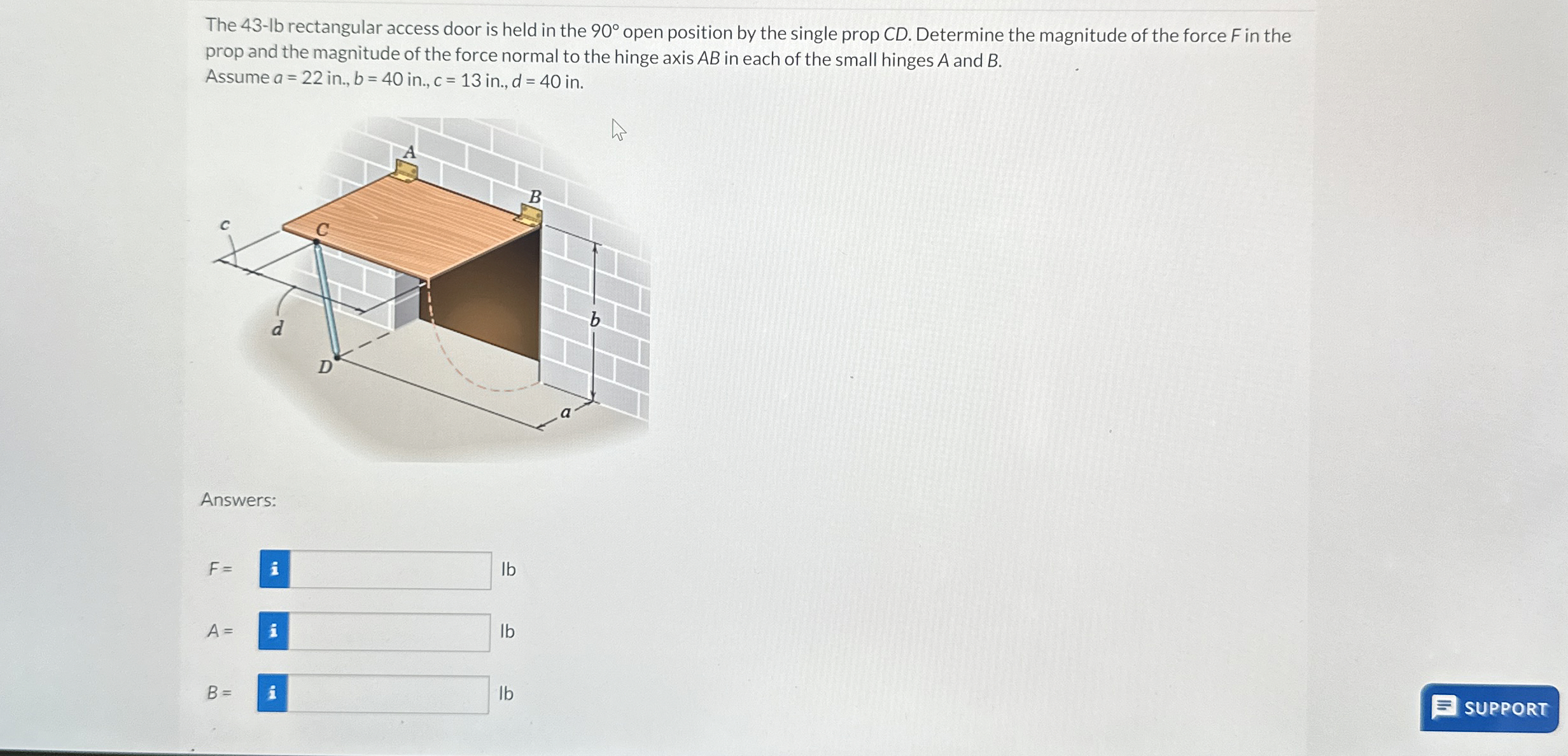 The 4 3 - lb rectangular access door is held in