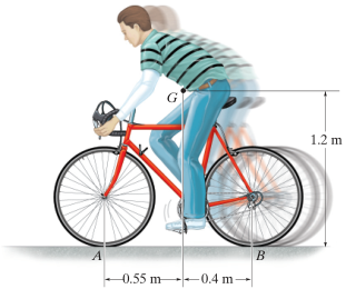 The bicycle and rider shown in ( Figure 1 ) have
